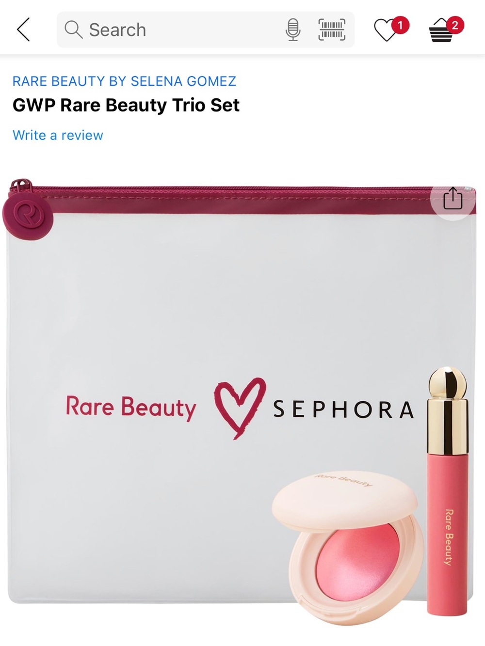SEPHORA RARE BEAUTY TRIO GIFT SET